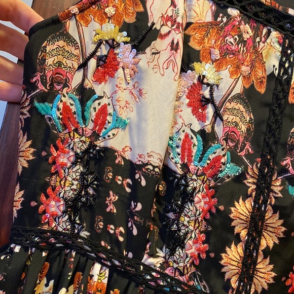 Anthropologie Bhanuni by Jyoti Ruffle Tiered Floral Boho Dress - Picture 6 of 8